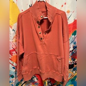 American Eagle Aerie long sleeve Henley sweatshirt